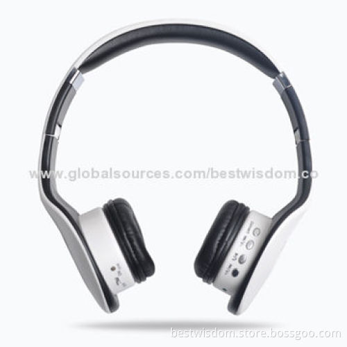 Wireless Bluetooth Stereo Headset with TF Card and FM Radio, Supports MP3 Player and ComputerNew